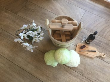 Krautfass Pökelfass Surfass 17 l Holzfass zum Einsuren und Einlegen von Fleisch und Sauerkraut